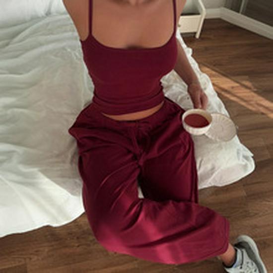 2025 Summer Women's Sleeveless Pleated Camisole Top and Slim-Fit Long Dress Set