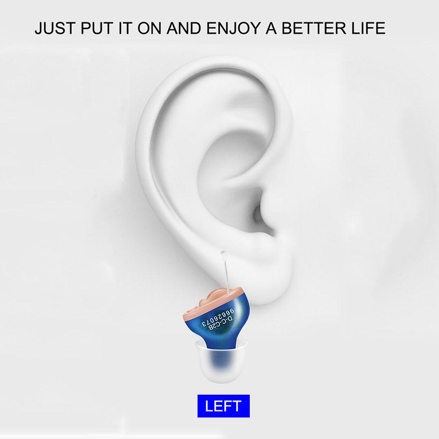 1PC Mini Ear Hearing Aids Invisible Digital Enhancer Sound Voice Amplifier The Aged
