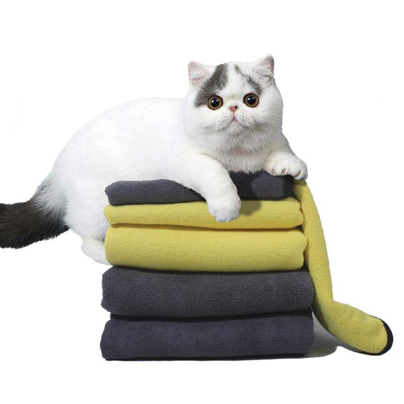 1pcs Quick Drying Pets Towel Super Absorbent and Super Soft Fiber Dogs Towel Bathrobe Convenient Cleaning Towel Pets Supplies