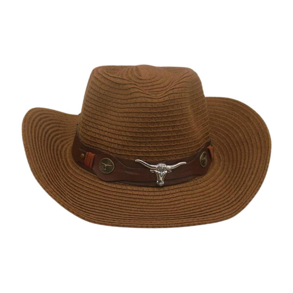 Prairie Vacation Travel High-End Sense Woven Straw Hat Retro Ethnic Style Hand-Embroidered Sunscreen Windproof Straw Hat