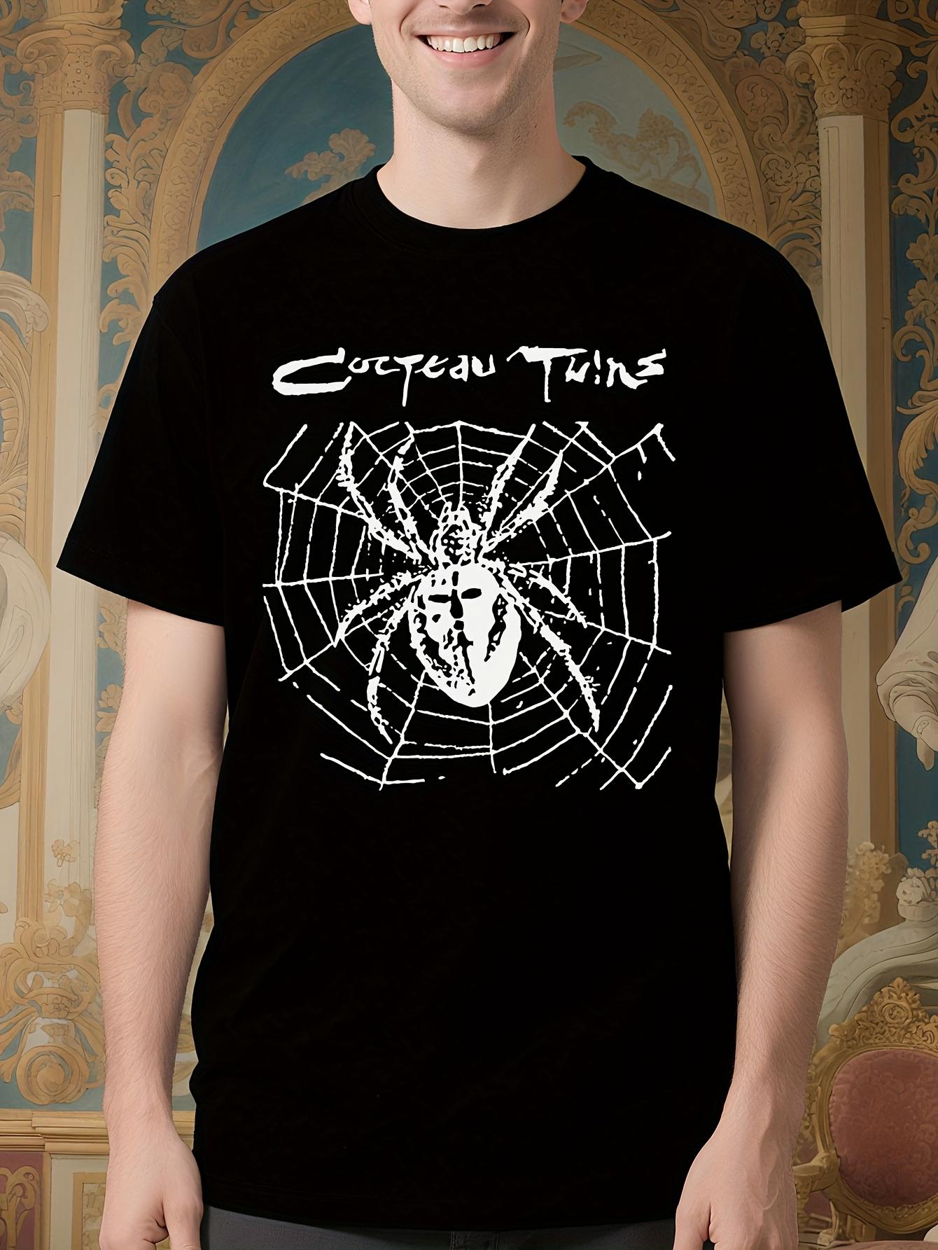 Heavyweight Cotton Tshirt - Gothic Spiderweb Graphic Tee ... XXXXL