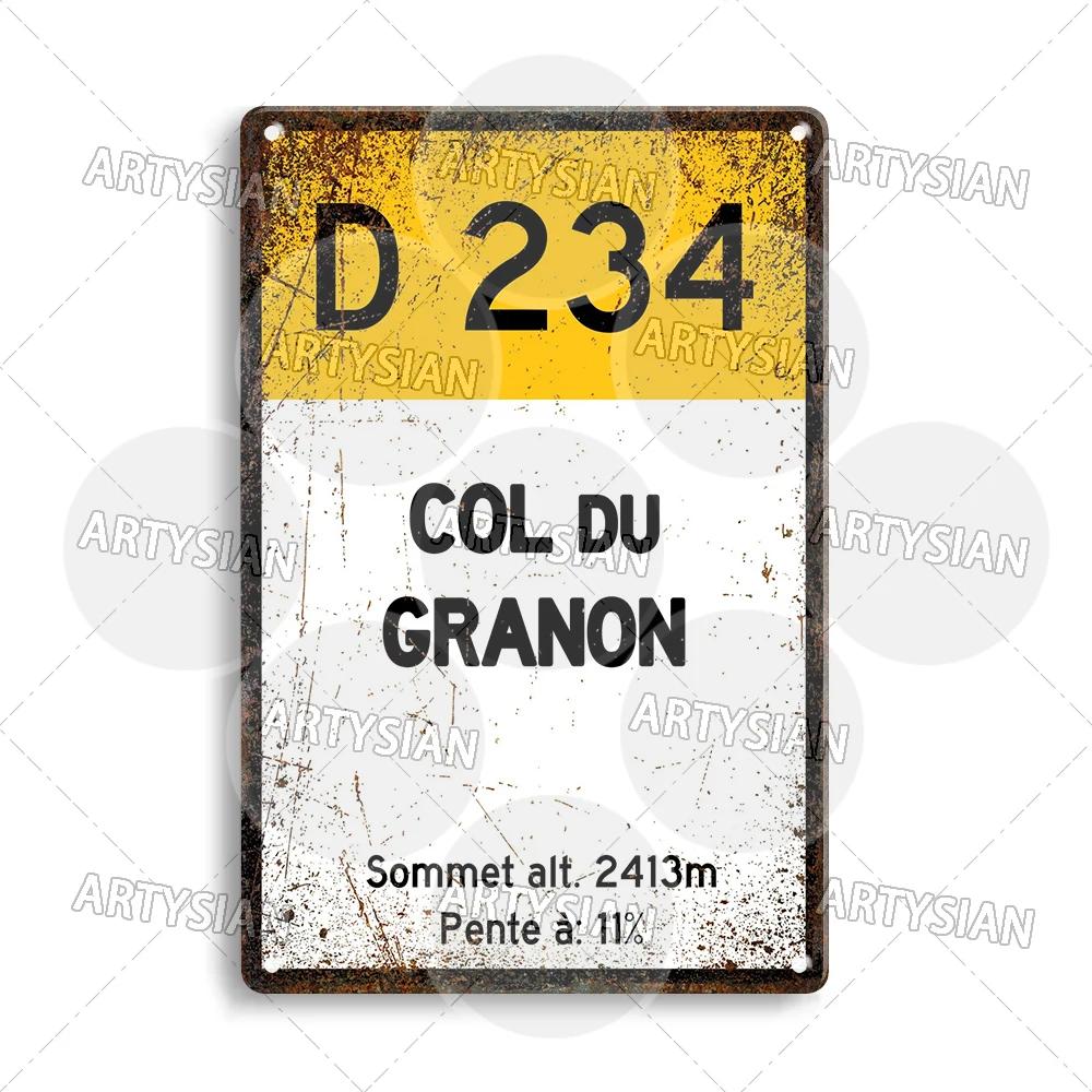 Turul Franței Ciclism Placă metalică Reper ALPE d'HUEZ Col D'Aubisque Col du Granon Peyresourde d'IZOARD l'ISERAN BONETTE