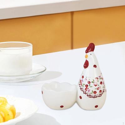 Porta uova in ceramica Vassoio Decorazione Tavola per la Colazione Gadget da Cucina Portautensili Supporto