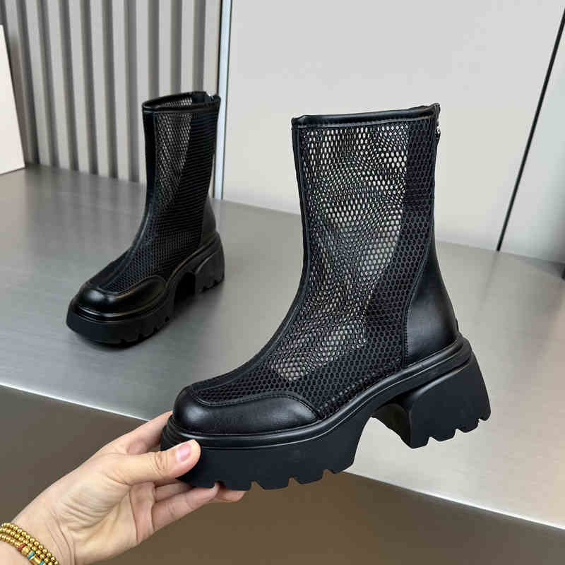 Fashion Platform Thick Heels Hollow Out Sandals Summer Fashion Trend Comfort Breathable Boots Casual Street Style Shoes