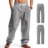 Neue Herren lockere Leinen Casual Weitbein Trend Strand Sport Vier-Jahreszeiten Atmungsaktive Hose