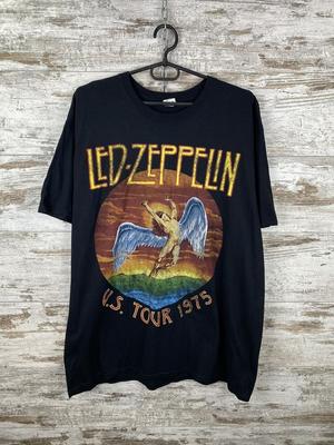 Led Zeppelin Tshirt Rock Band Retro Style Black Unisex Tshirt Reprint KH7725