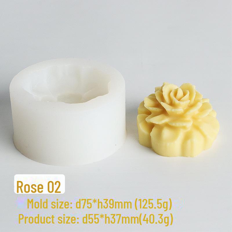 

3D силиконовая форма: Белые розы и пионы для торта, помадки, свечей, мыла, ароматерапии.