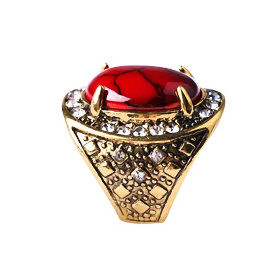 

Кільце унісекс, бірюза, інкрустація стразами, ретро, ​​чоловіки, жінки, ювелірні прикраси для вечірок 18 червоний