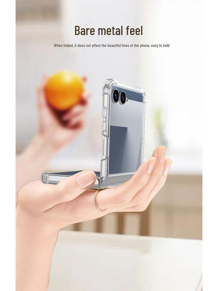 Samsung Z Flip7 Foldable Phone Case: Airbag Large Window, Creative Design, Cross-Border Compatibility