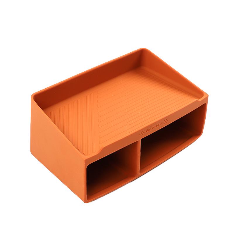 Ideal L6L7 Silicone Rear Seat Storage Box - Car Interior Console Armrest Organizer