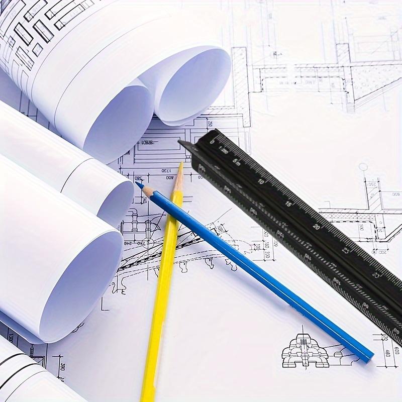 1pc 30cm/11.81in Mitsubishi Ruler, Dual Purpose Three Pronged Scale, Woodworking Multi-Purpose Ruler