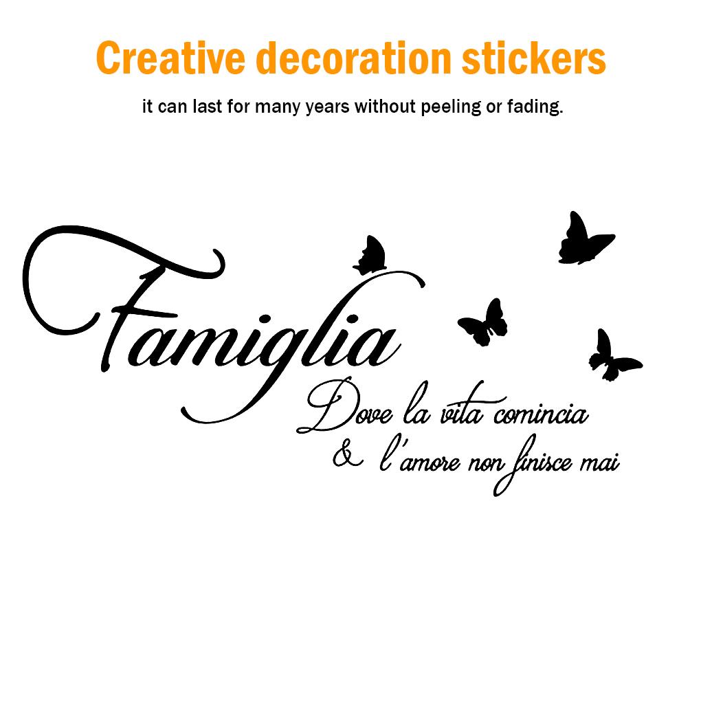 Naklejka Ścienna Salon Litera Naklejka Ścienna Sypialnia PCV Słowa Angielskie Dekoracja Dekoracja Domu