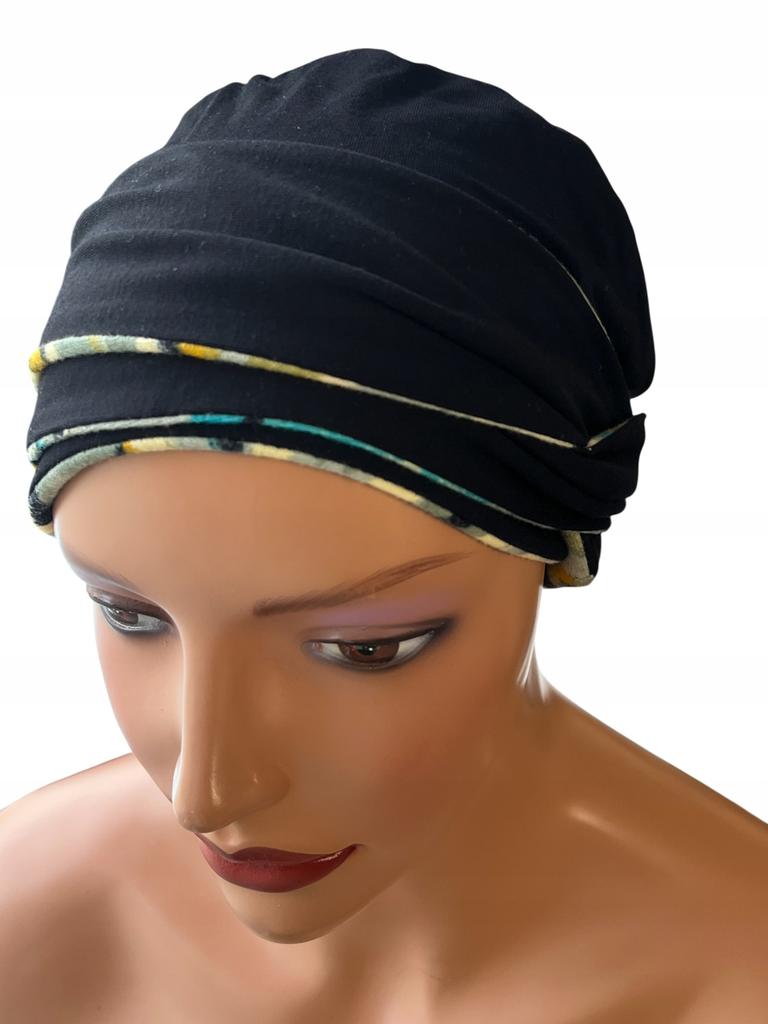 Turban Damski Benay 524-05 Dwustronna Chusta Modna Dla Każdej Kobiety
