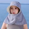 Summer Ice Silk Sun Hat For Women  New Neck Protection Integrated Sunshade Hat High Aesthetic Outdoor Cycling Sun Cap