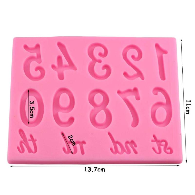 Silicone Alphabet and Number Mold Set for Cake Decorating Chocolate Fondant Candy Letters Numbers Symbols DIY Baking Tools