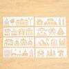 Children's Lace Notebook Ruler Set: 16 Style Templates for Drawing and Coloring (18.5 X 5.5 Cm)