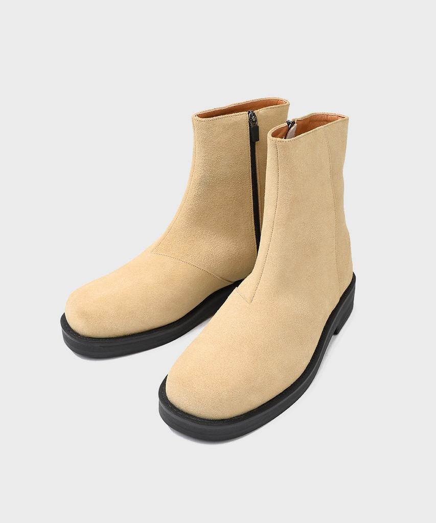 Firenze Atelier [Second.A] Minimal Bold Shape Zip-Up Boots 2Ndf5100Bs [Camel]