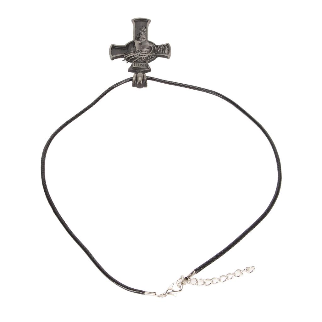 Cross Face Pendant Necklace Vintage Hypoallergenic Stainless Steel Christ Necklace for Men