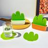 Anti Scald Cactus Coasters Set Anti-Fouling Heat Resistant Cactus Cup Mat With Stand Non-Slip Coaster Flowerpot Holder Tableware