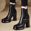 Round head short boots New autumn and winter shoes Chelsea Martin boots Skinny comfortable boots Spring and autumn