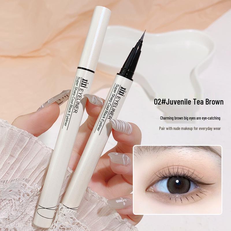 Xixi Smooth Fine Waterproof Eyeliner Pen - Ultra-Fine, Smudge-Proof for Eyes and Lower Lash Shadow.