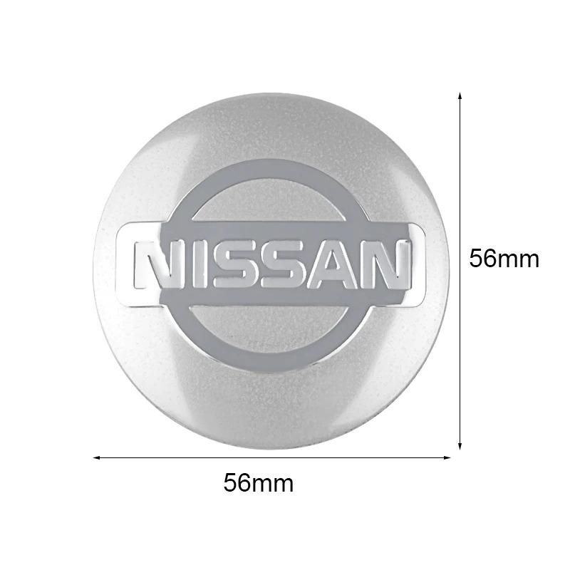 Für Nissan ArR44 Stück/Set 56mm Auto Radnabenkappen Aufkleber Für Nissan Tiida Nismo Teana GTR 350Z 240SX 370Z Versa Almera Auto Dekoration