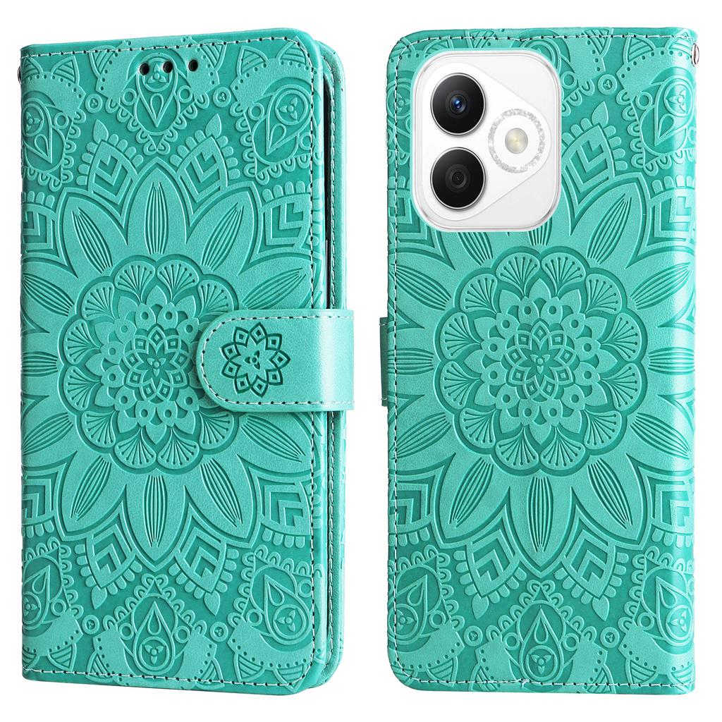 For Honor X60i 5G Case Sunflower Imprint Leather Wallet Phone Cover