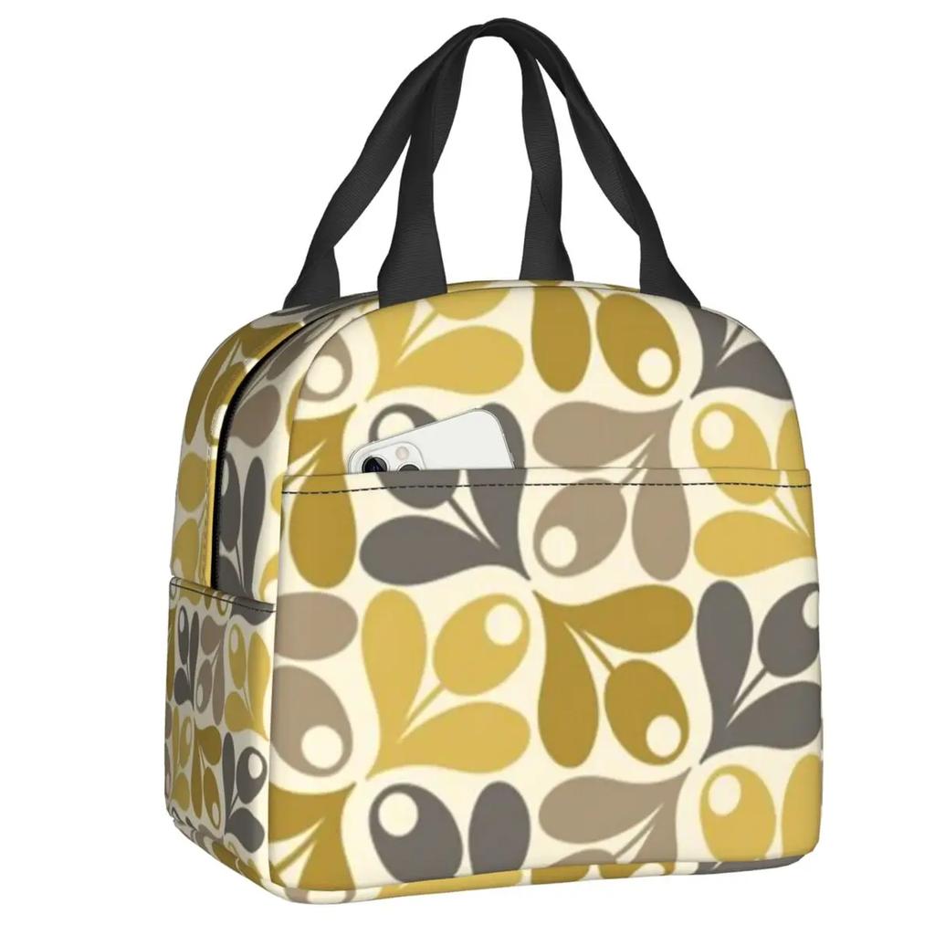 Orla Kiely Skandynawski Kwiatowy Przenośny Lunch Box dla Kobiet Wodoodporny Termiczny Chłodziarka Żywności Izolowana Torba Lunchowa Dla Dzieci Student