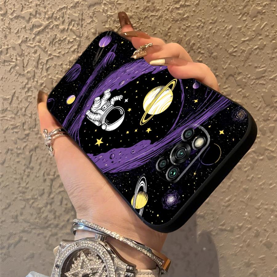 Case for Xiaomi Poco F8 C50 C61 M5 C75 F3 M3 M4 M7 F1 C71 X3 X4 X5 X7 Pro Funda Phone Cover Cartoon Astronaut