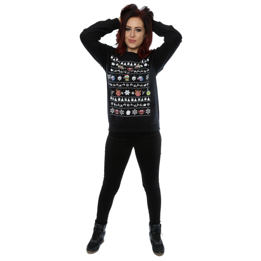 Disney Womens/Ladies The Muppets Christmas Heads Sweatshirt