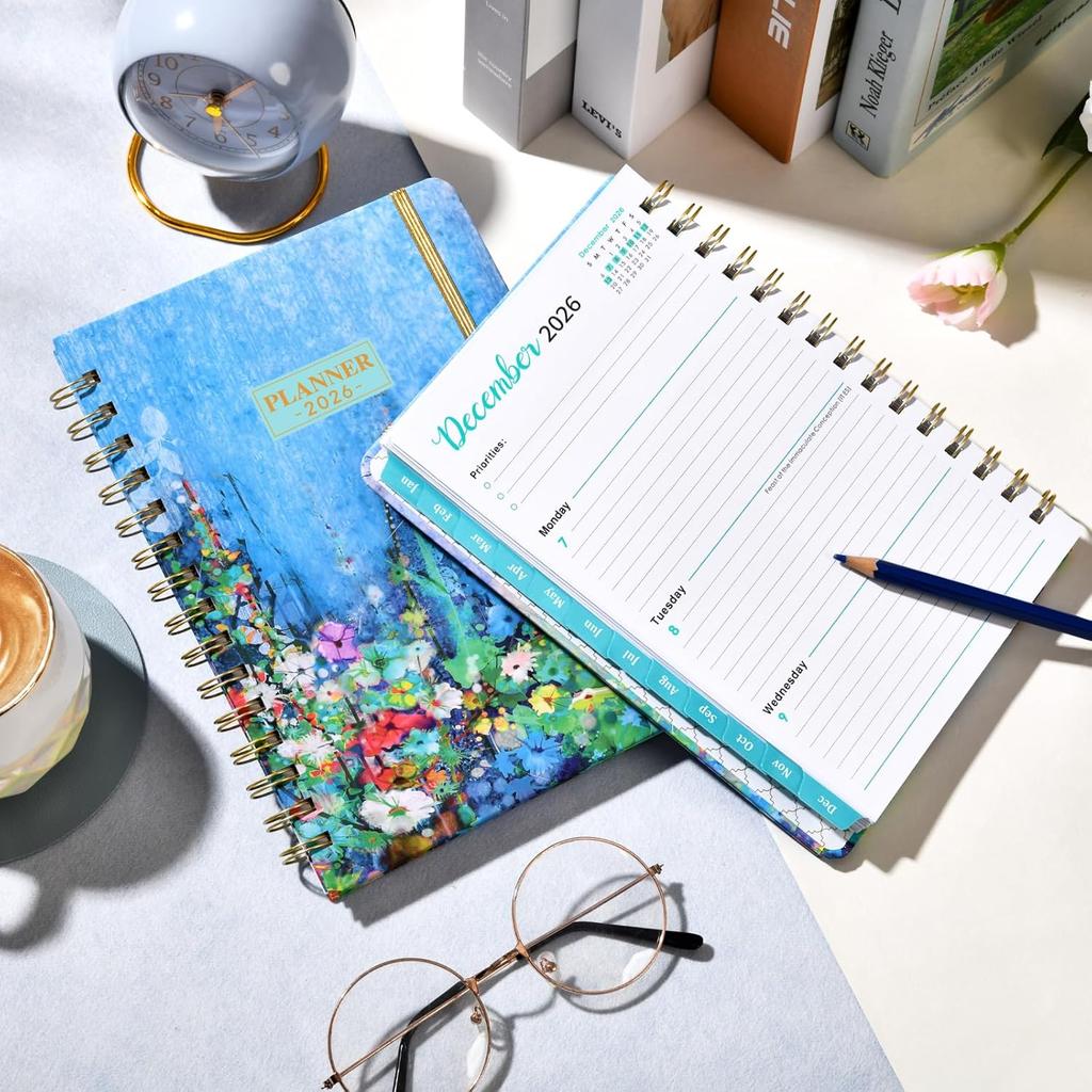 2026 Planner - Planner Weekly and Monthly 2026, JAN. 2026 - DEC. 2026, 6.4" x 8.5", 2026 Calendar Planner with Monthly Tabs, Sturdy Cover, Premium