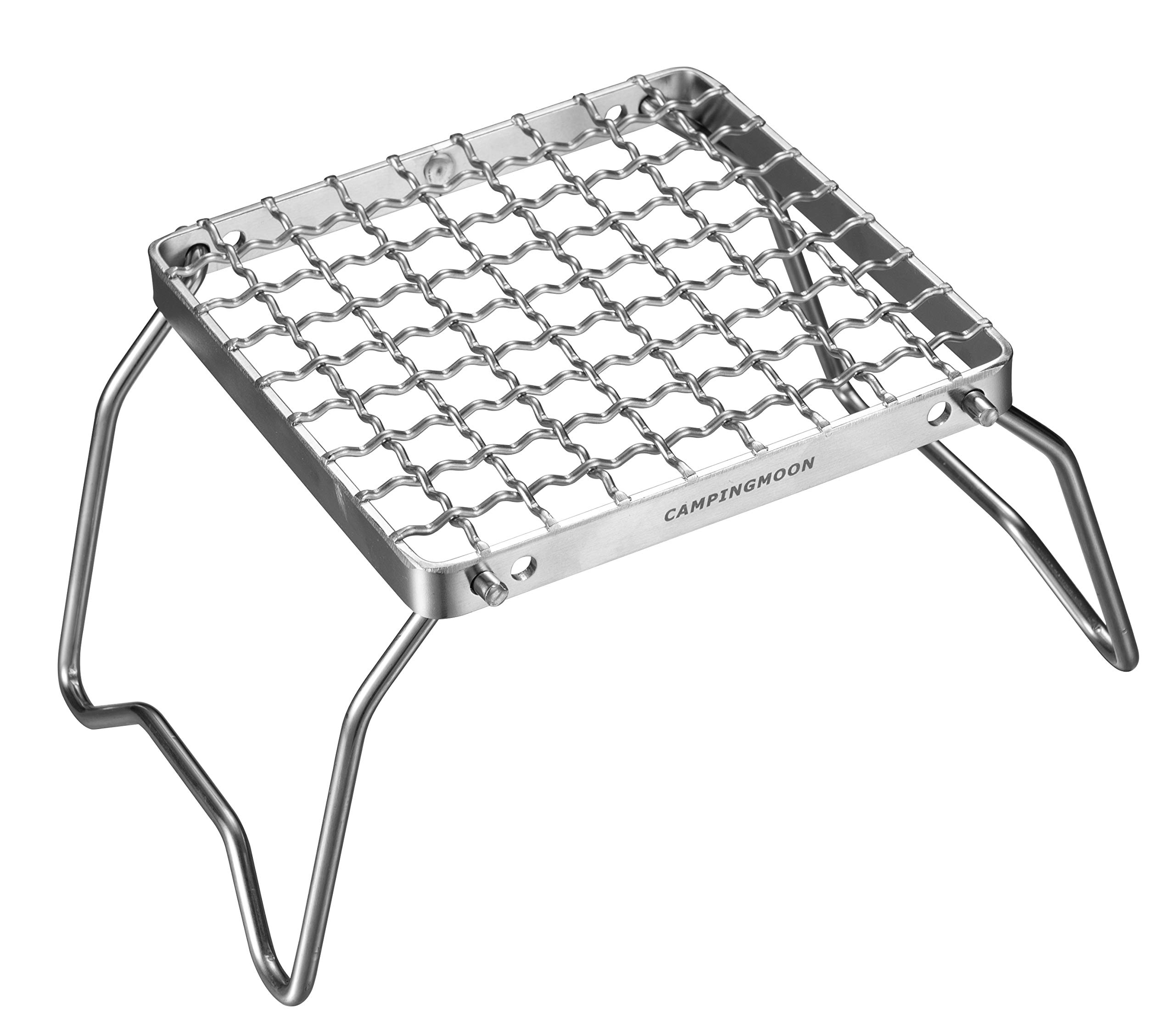 

CAMPING MOON Extra Thick Wire Grill Stand Mini, 2-Level Height Adjustable, Stove Stand with Storage Bag, 160mm, MS-1011