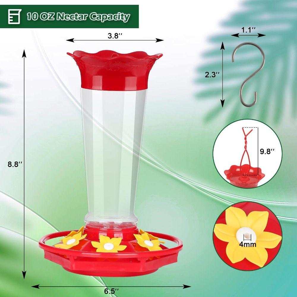 with Hook Hummingbird Feeder Suspended Bird Feeder New Red Nectar Feeder Outdoor Hanging