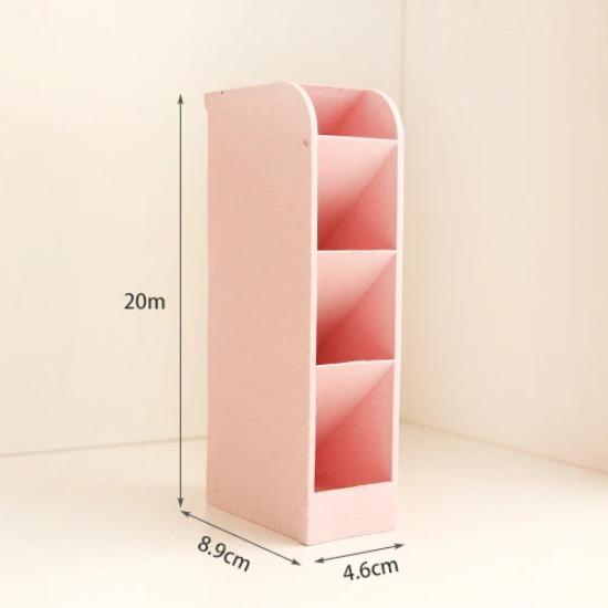 Barevný kreativní multifunkční 4 přihrádkový stolní organizér držák na pera úložný box na make-up školní kancelářské doplňky papírnictví