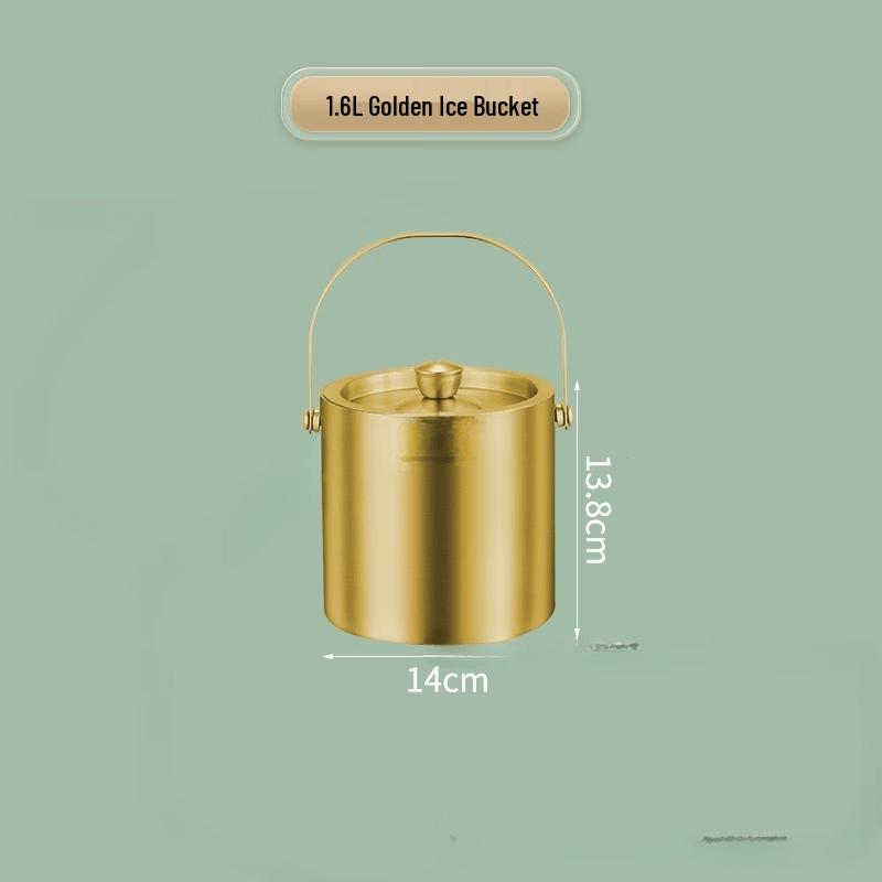 Stainless Steel Double-Layer Wine Ice Bucket