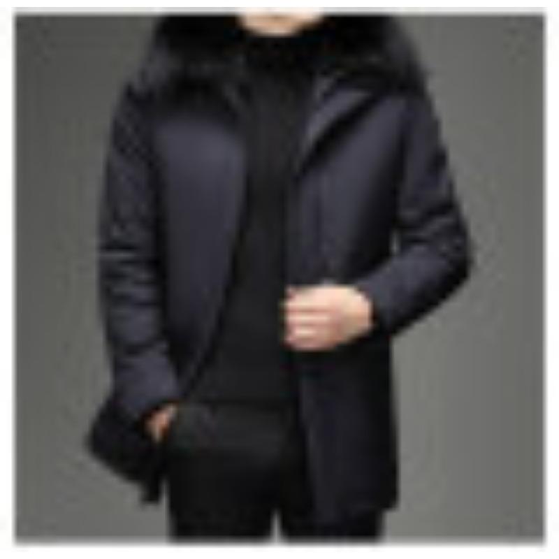 New men's down jacket men's medium and long detachable models are suitable for the elderly in autumn and winter