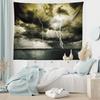 Lunarable Forest Tapestry Queen Size, Autumn Fall Forest Scene with Vibrant Colors and Pale Leaves Tranquil Peace Nature, Wall