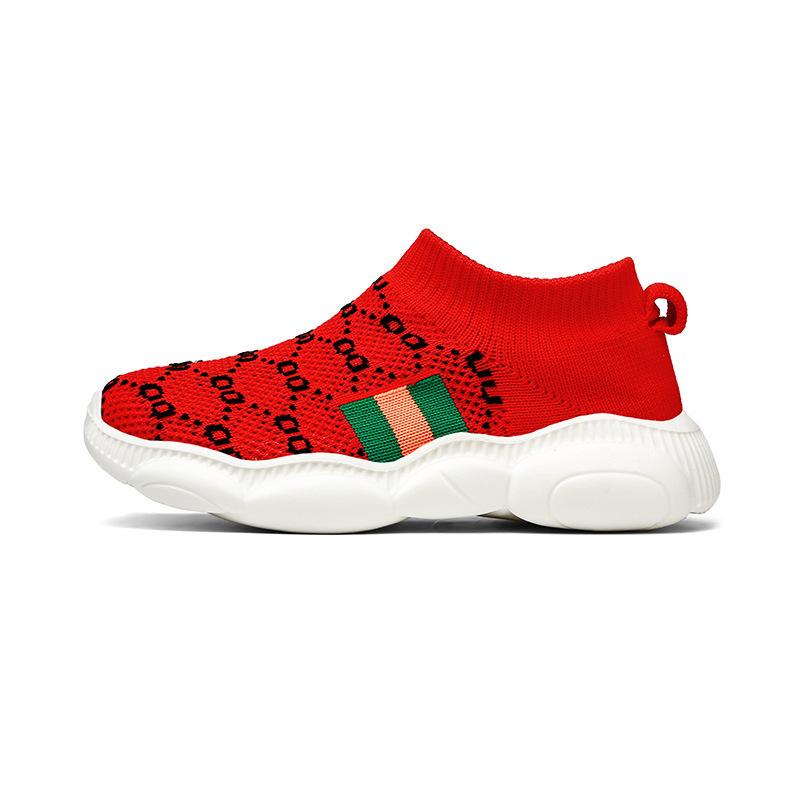 New sports shoes flying woven baby shoes medium older children's prince shoes running shoes platform casual shoes children's casual shoes