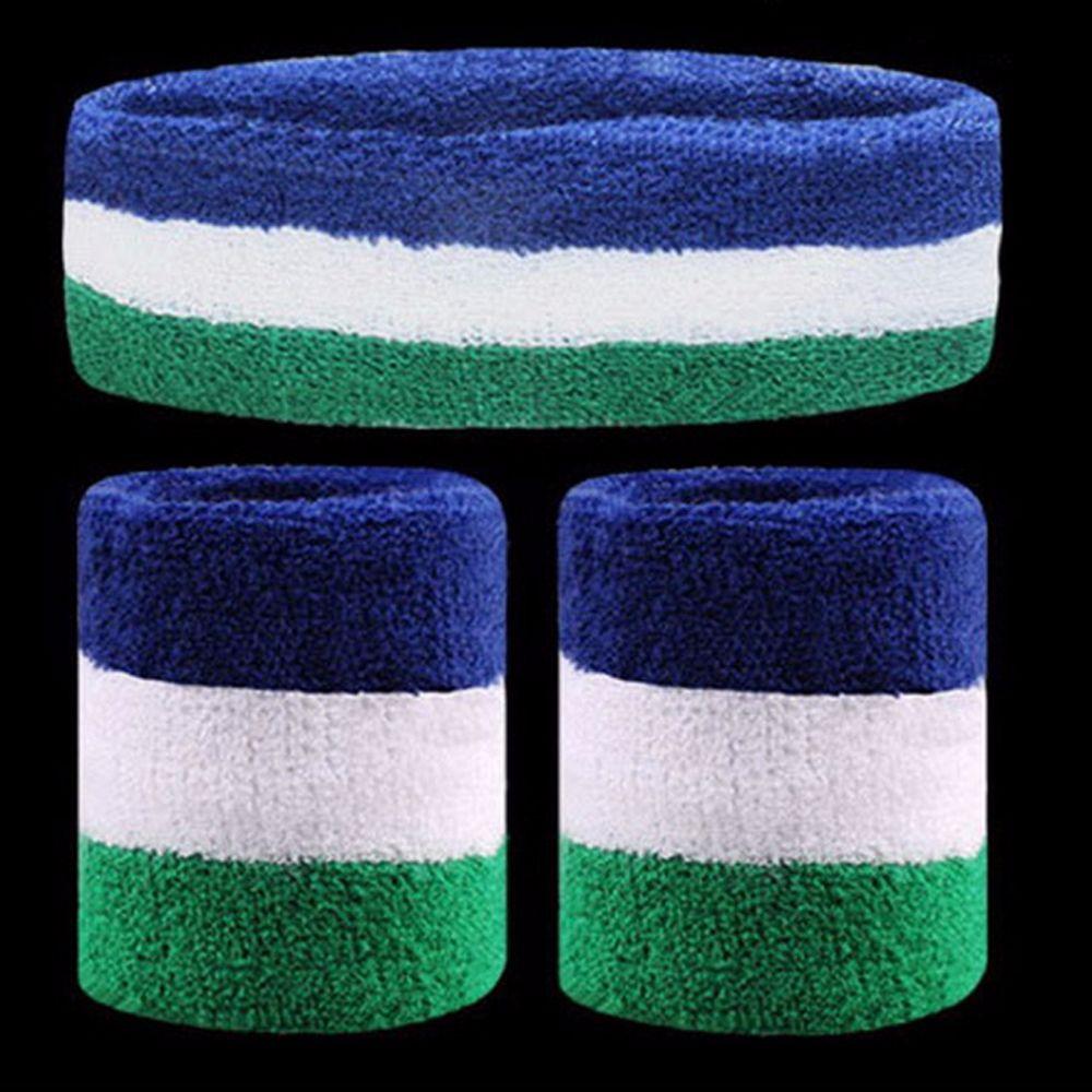 Sport Fitness 1 Set Men/Women Sport Wristbands Towel Sweat Bands Headband +Wristbands Wrist Support