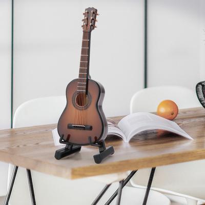 Guitar Model Mini Guitar Display Miniature Wooden Guitar Model Display Mini Musical Ornaments Craft Home Decor Mini Guitar Model