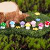 Resin Miniature 6-Color Mushroom Ornaments for DIY Jewelry and Micro Landscapes