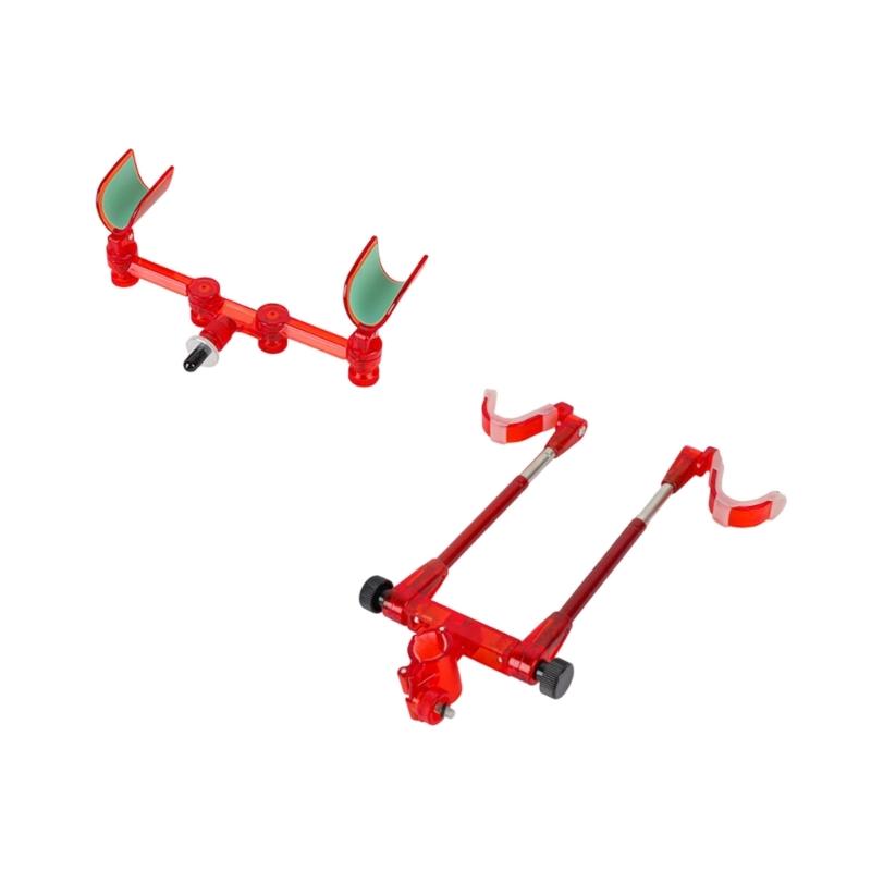 Professional Carbon Fishing Rod Holder Double Poles Support Stand Light Weight Poles Stand Fishing Rod Accessories красный
