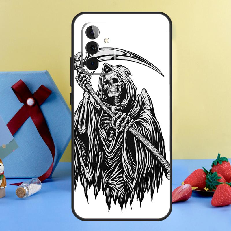 Death Grim Reaper Skull Case For Samsung Galaxy A13 A33 A53 A16 A17 A54 A34 A14 A15 A35 A55 A52 A12 A32 A26 A36 A56