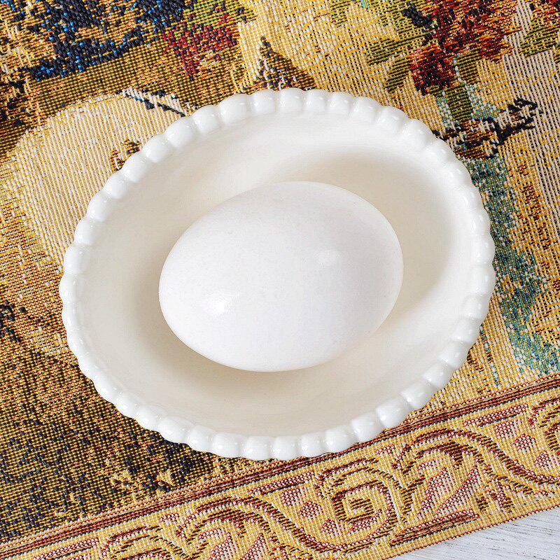 Elegant White Hand-Painted Ceramic Bowl - Small Dinner or Sauce Holder