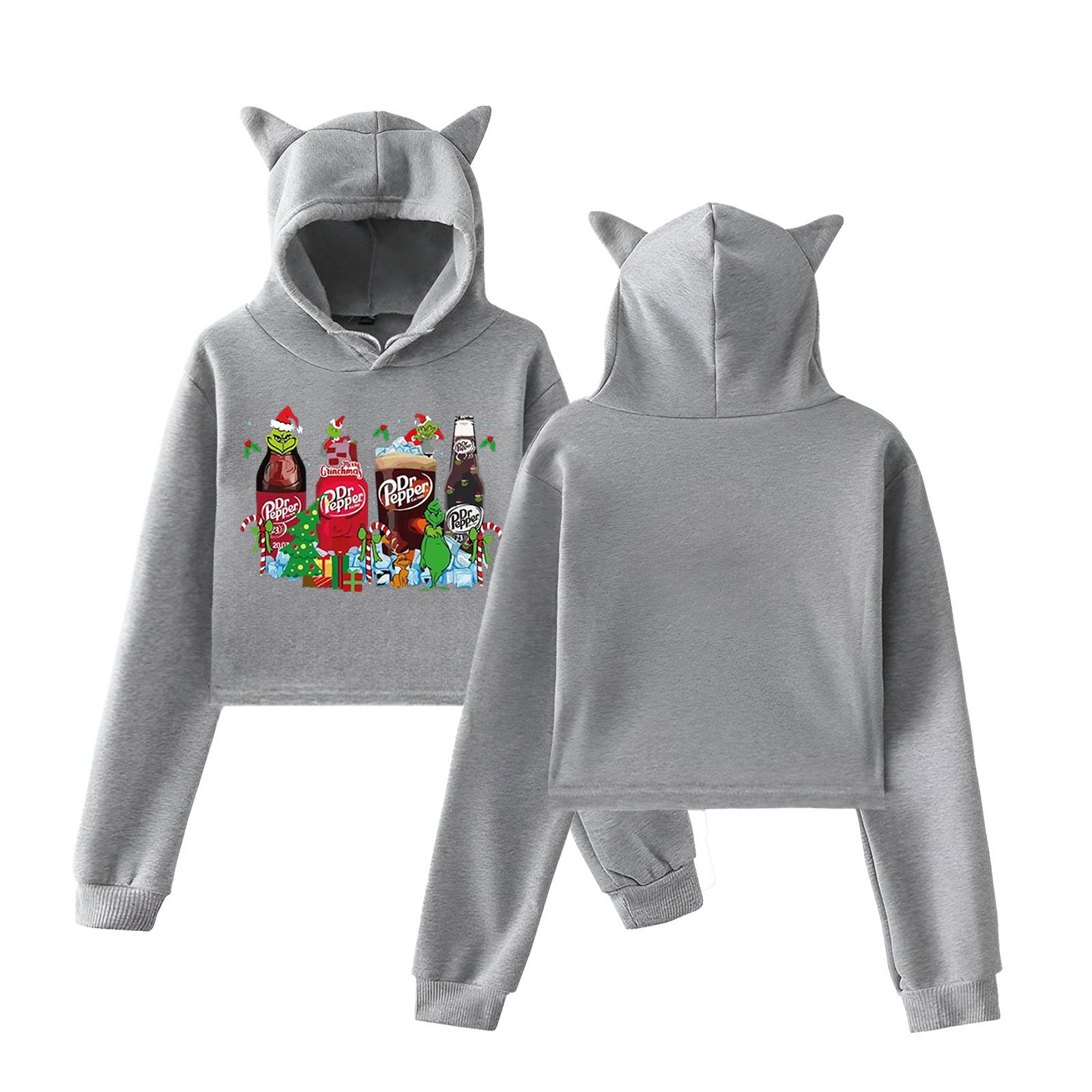 

Женская модная повседневная толстовка с длинным рукавом, капюшоном и принтом L