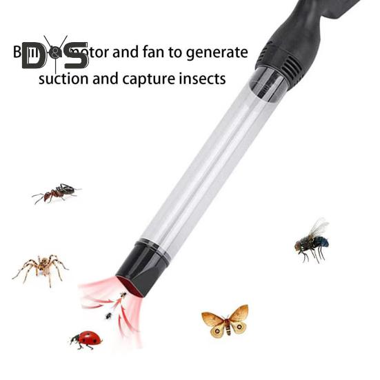Kabellose Vakuum-Insektenfalle, Schädlingsbekämpfer, tragbar, einfach zu bedienen, batteriebetrieben, für den Innen- und Außenbereich, Hand-Spinnen-Insektenfallen-Fänger