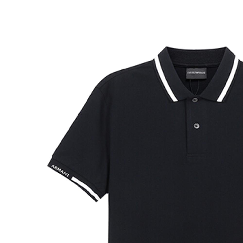 EMPORIO ARMANI Polo Shirt Men's Blue Black 3K1FA4-1JPTZ-09C9