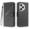 For Honor 400 Pro 5G (Global) Case Triangle Imprint Leather Phone Cover with Lanyard
