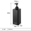 Yamazaki Tower Dispenser with Generous Detergent Dispenser for and Body Soap of Refillable and 1543 Shampoo, Conditioner, (Set 3) Bottles, Black,