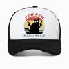 Pew Pew Madafakas Mesh Trucker Caps für Erwachsene Cartoon Doppelpistolen Katze Lustige Baseballkappe Unisex Damen Snapback Hut